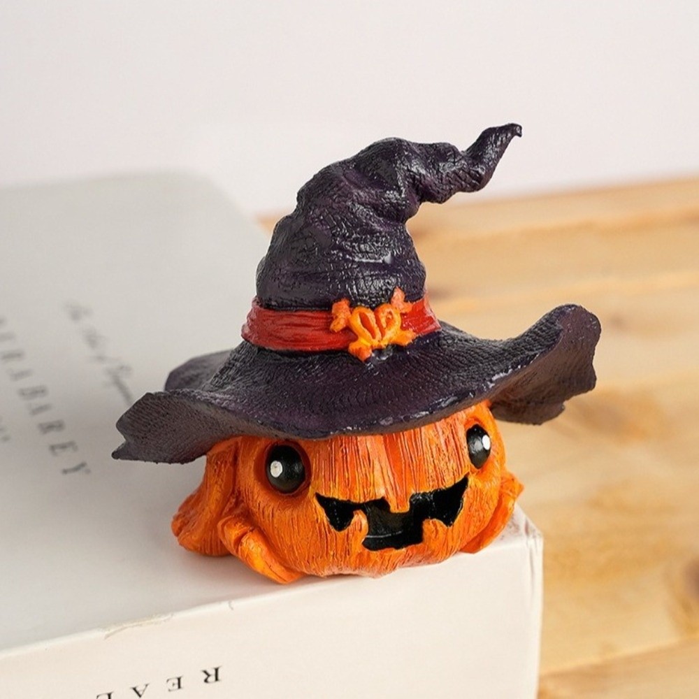 Halloween Cartoon Pumpkin Ornament Resin Ghost Decoration - Image 4