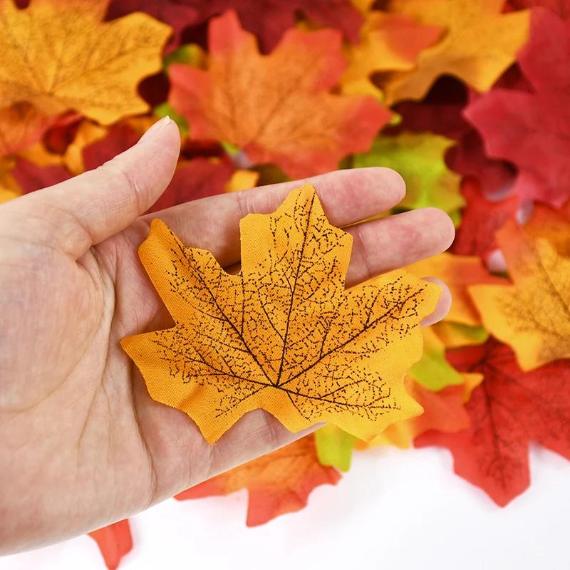 Artificial Maple Leaves – 200pcs Fall Decorations for Home, Party & Crafts