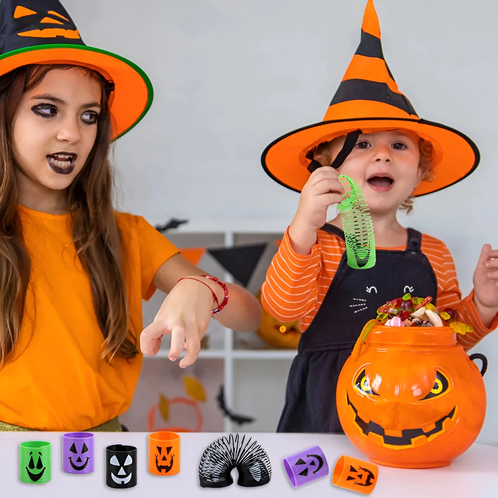Halloween Spring Toys – 12PCS Trick or Treat Party Favors for Kids - Image 3