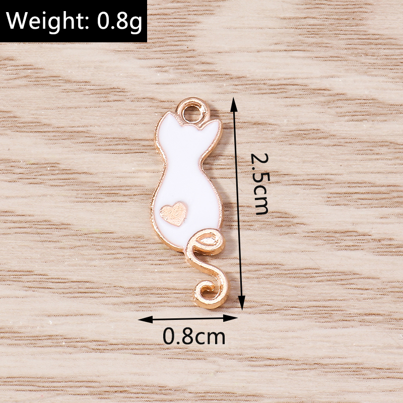 Cute Cartoon Cat Enamel Charms Set - Jewelry, Crafts & Gifts - Image 6