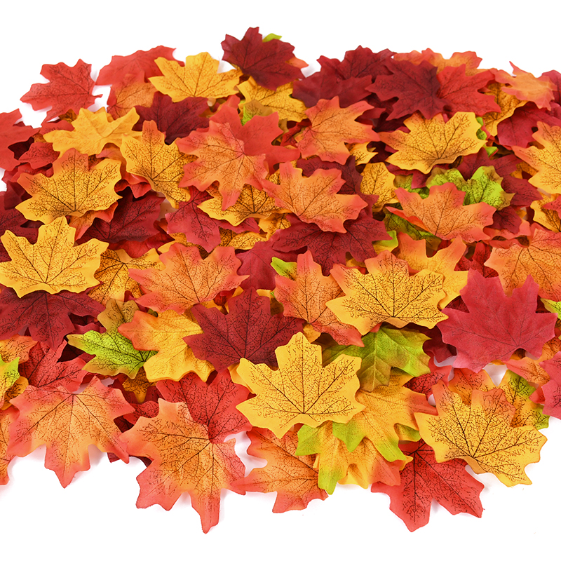 Artificial Maple Leaves – 200pcs Fall Decorations for Home, Party & Crafts - Image 4