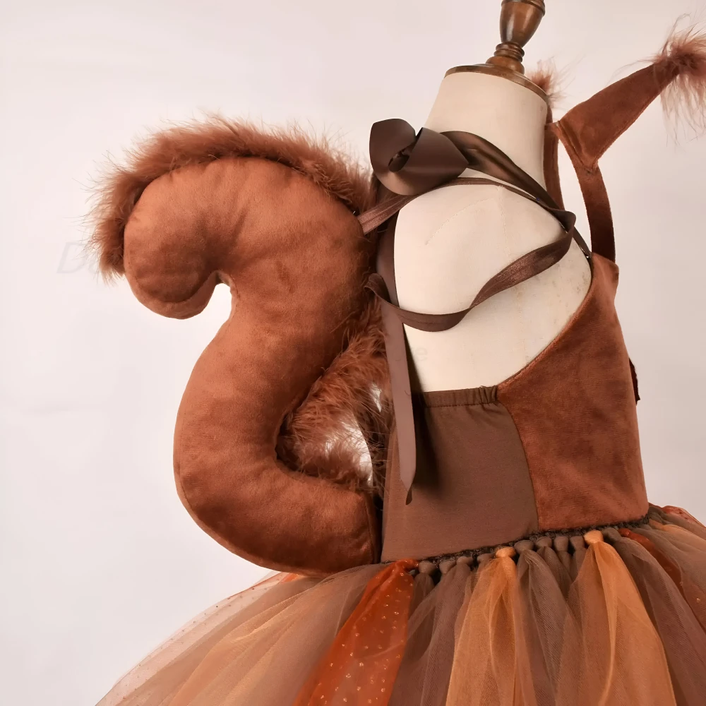Children’s Squirrel Halloween & Role Play Costume Dress – Cute Animal Outfit - Image 2