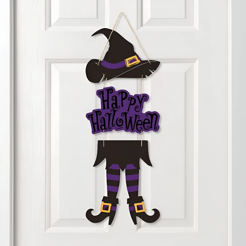 Halloween Witch Legs Hanging Ornaments – Spooky Paper Décor Set of 3 - Image 3