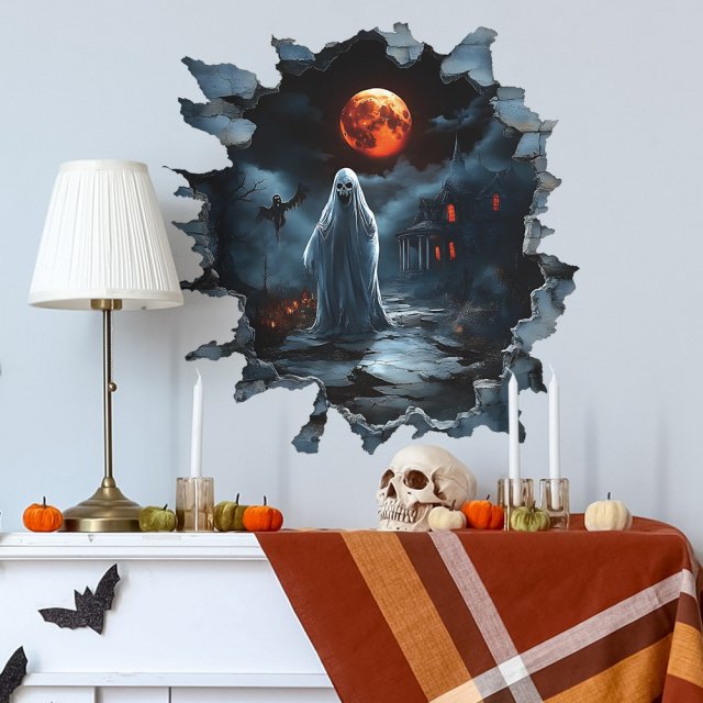 Faceless Ghost Wall Stickers - Creative Halloween Decorations