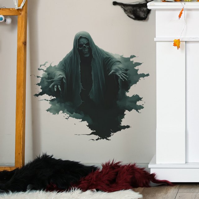 Halloween Skull Head Wall Stickers - Perfect for Spooky Decor