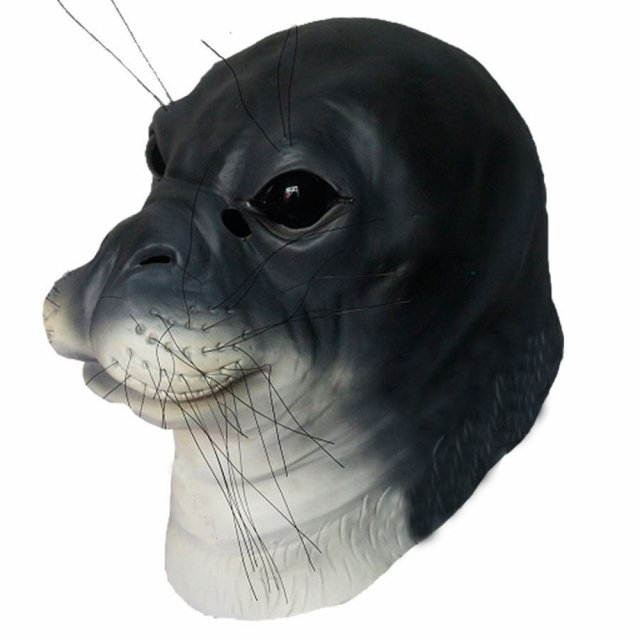 Cute Seal Sea Lion Head Latex Mask for Halloween & Cosplay