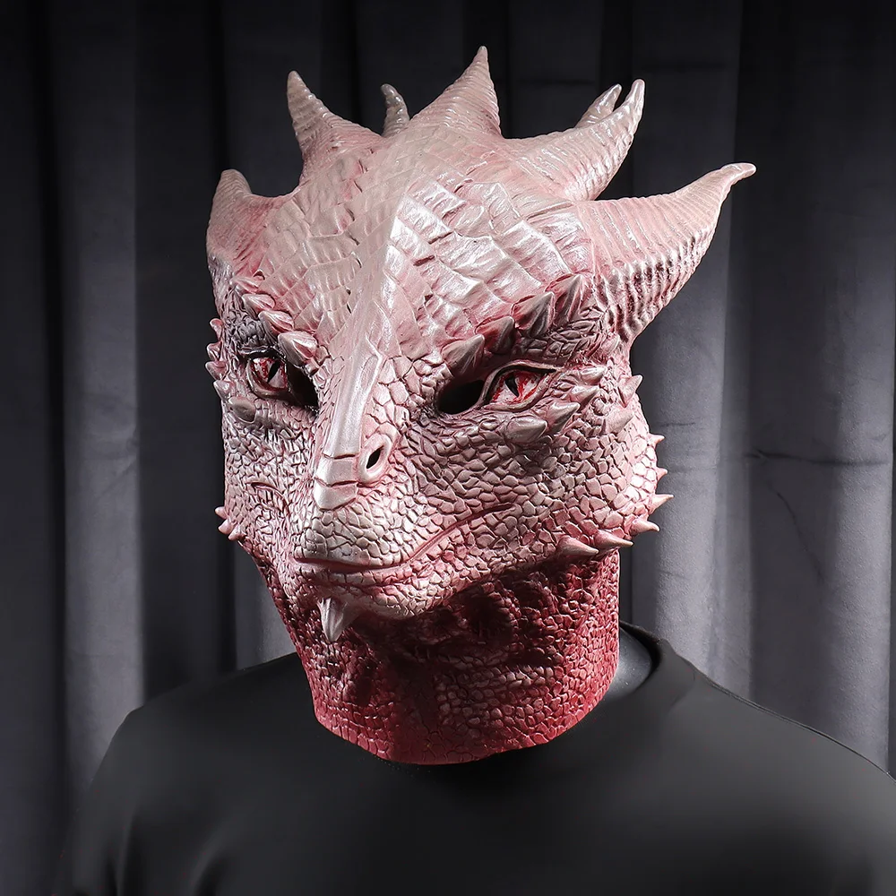 Game Dragon Mask Cosplay Animal Warrior Monster Latex Helmet for Halloween - Image 4