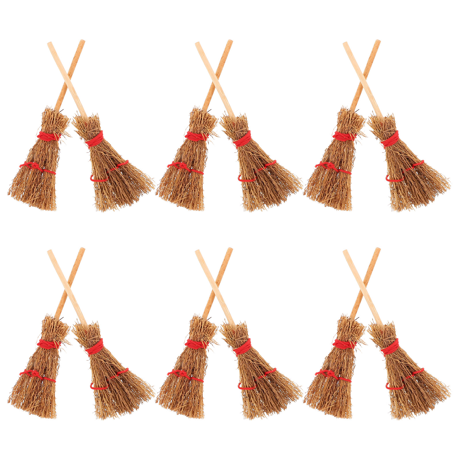 Miniature Witch Brooms - Dollhouse Craft Decoration - Halloween Scenery Accessories - Image 6