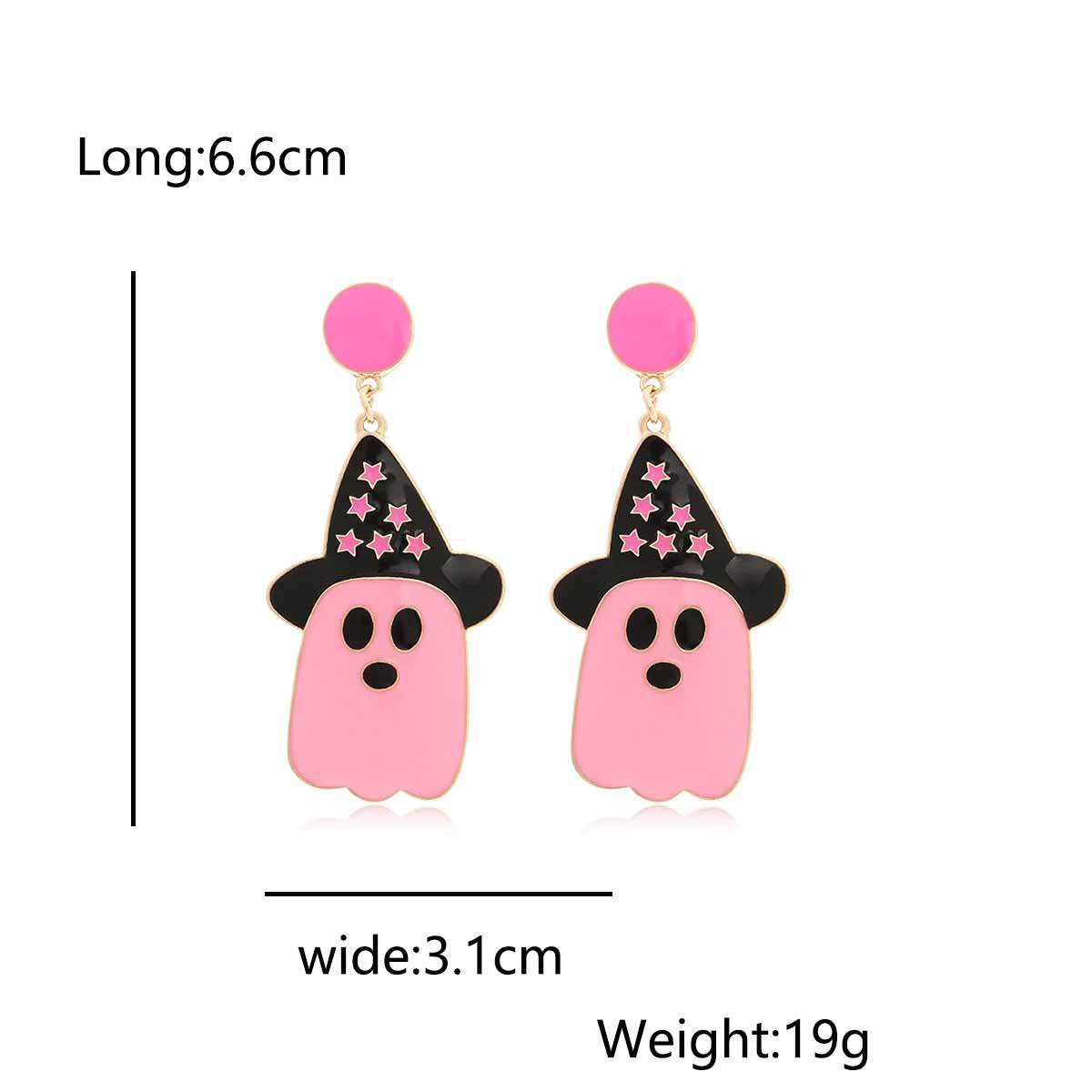 Halloween Wizard Hat & Ghost Drop Earrings - Image 5