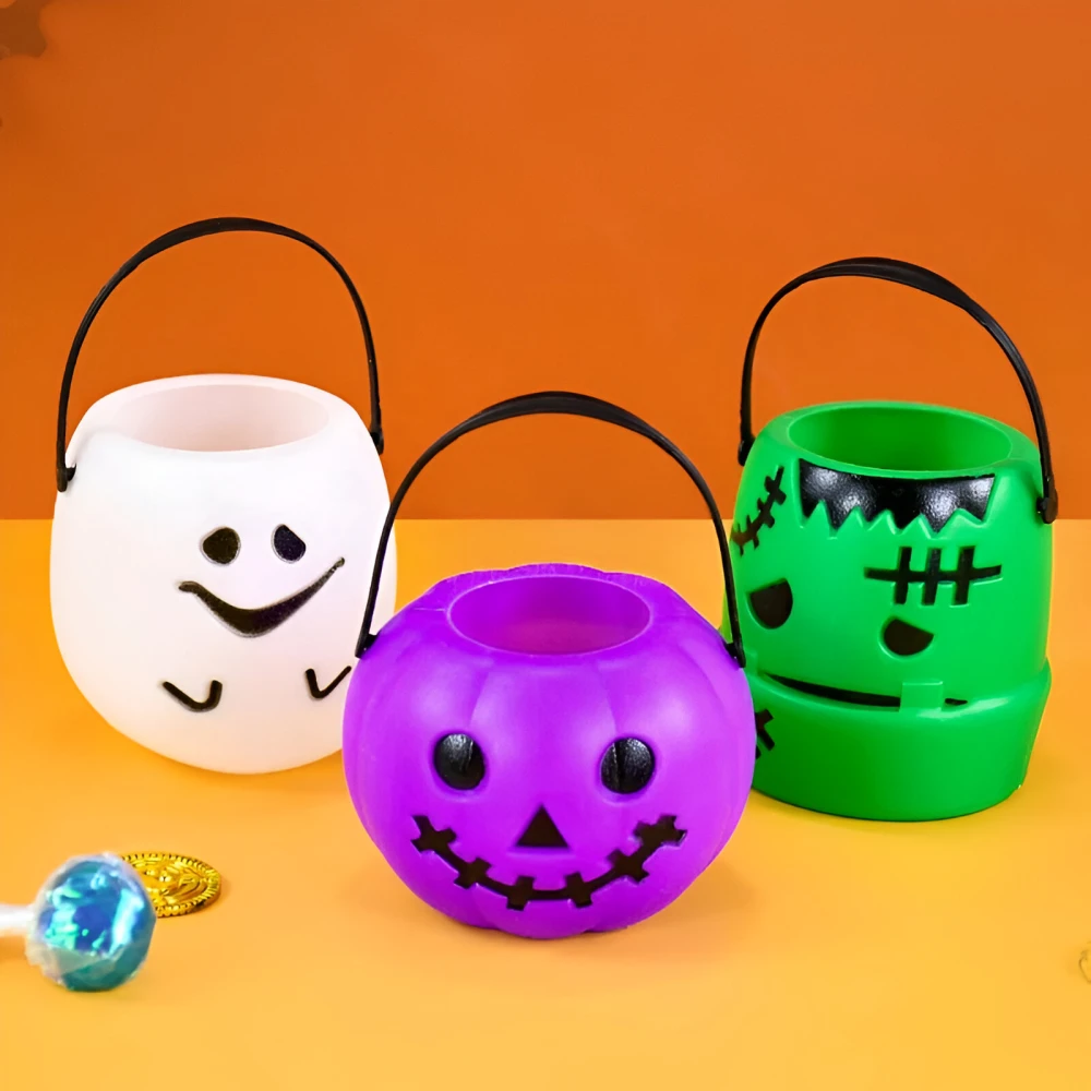 Halloween Pumpkin Buckets for Kids – Trick or Treat Candy Holders