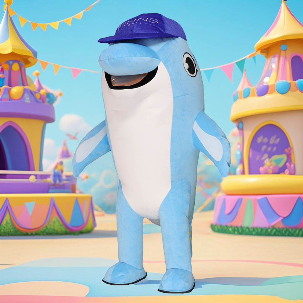 Dolphin Inflatable Mascot Costume Adult Cosplay Halloween Party Outfit - Image 2