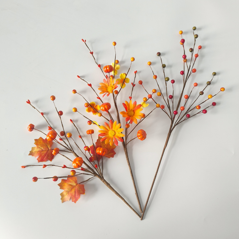 Artificial Pumpkin Berry Branches Autumn Harvest Festival Home Decoration - Image 5
