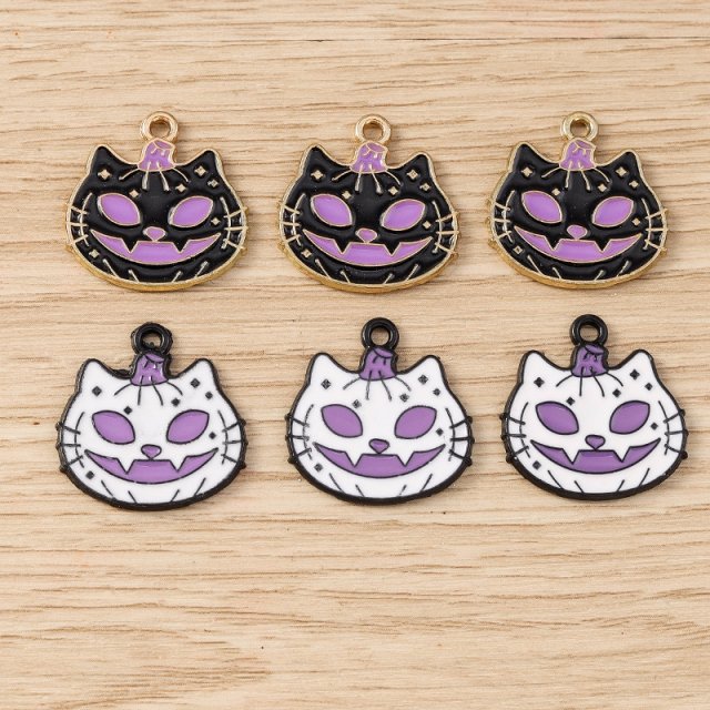 10pcs Halloween Pumpkin Charms Pendants for Jewelry Making 19x20mm