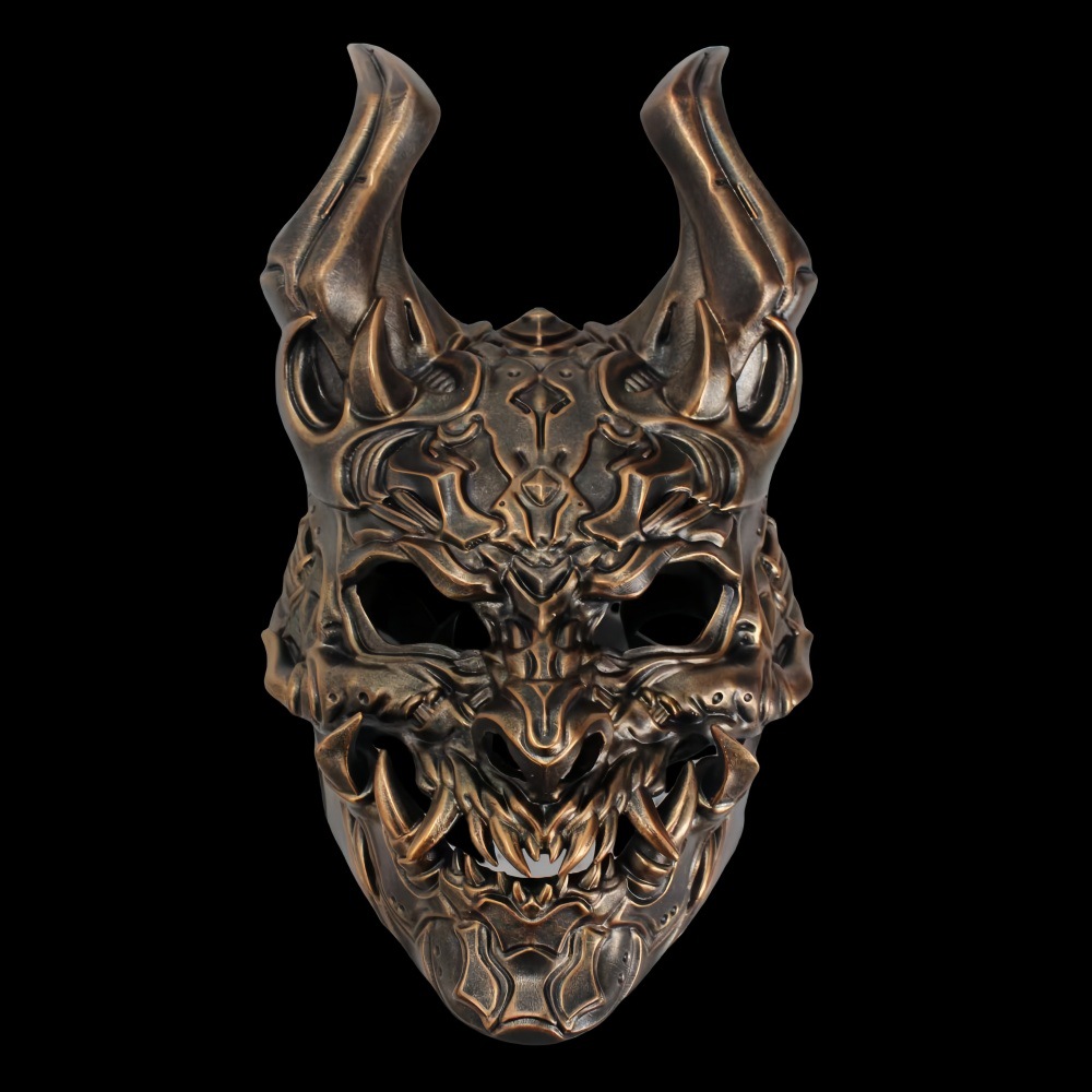 Halloween Resin Prajna Mask – Retro Party Dress Up Mask