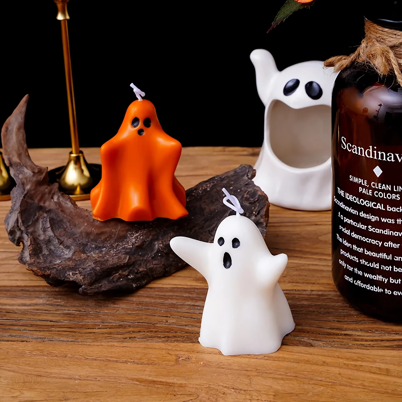 Halloween Ghost Candle - Scented Fall Aesthetic Candle for Home Decoration - Image 4