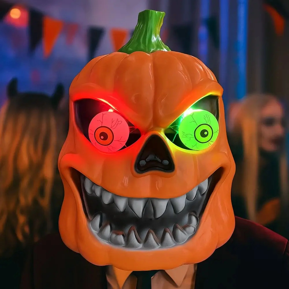 Funny Halloween Pumpkin Mask - Breathable Novelty Headwear for Trick or Treat - Image 2