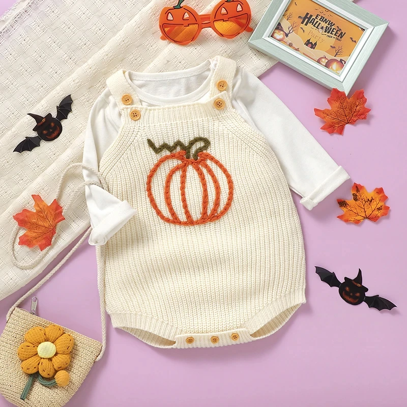 Halloween Pumpkin Baby Bodysuit for Newborn Boys & Girls (0-18M) - Image 2