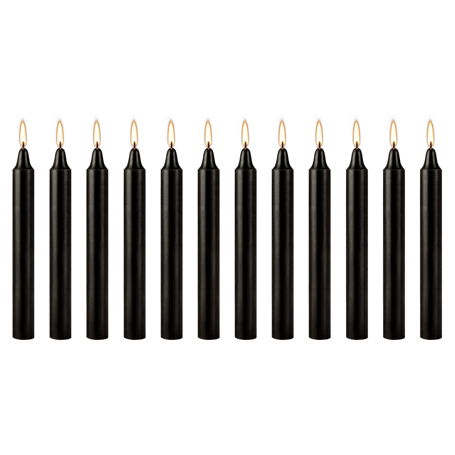 12 Pcs Black Taper Candles - Image 3