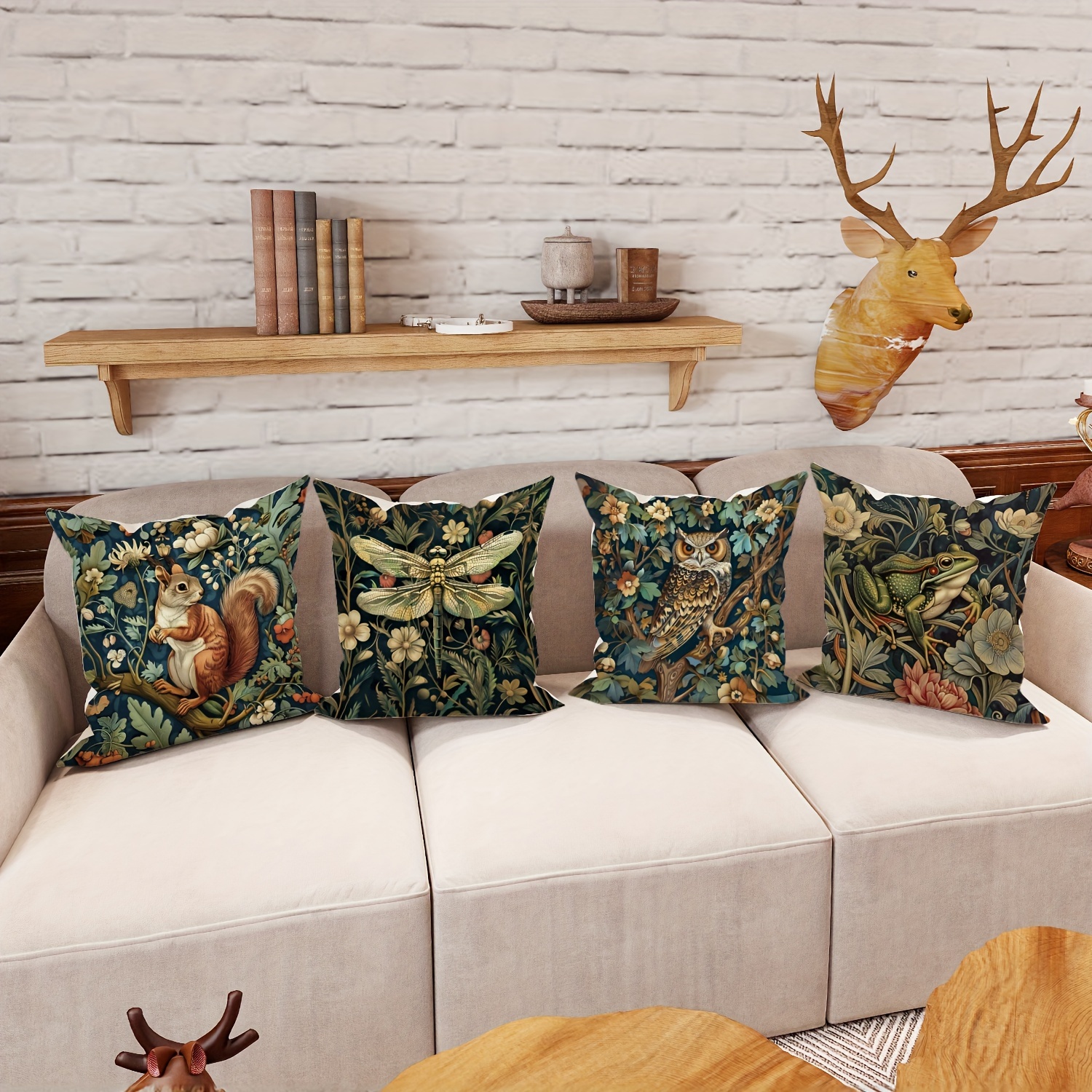 Woodland Animals Decorative Zippered Pillowcase for Sofa & Bed - Image 4