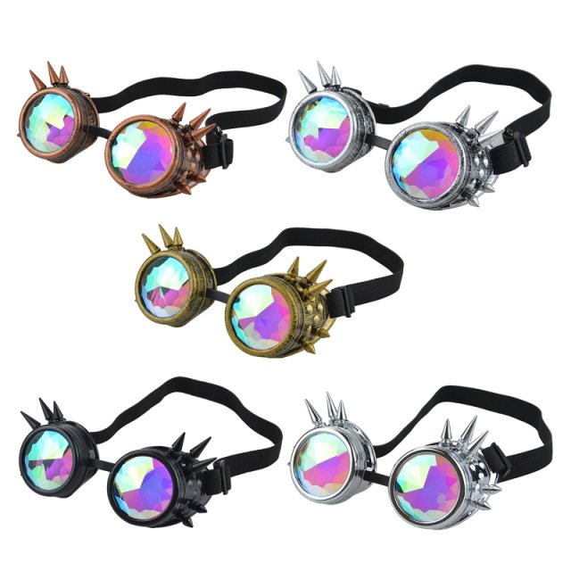 Steampunk Kaleidoscope Goggles for Festivals and Costumes