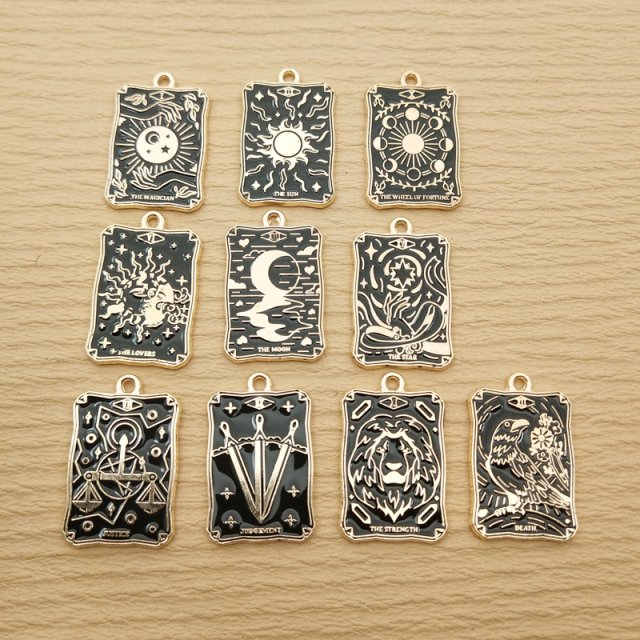 10pcs Sun & Moon Charms for Jewelry Making