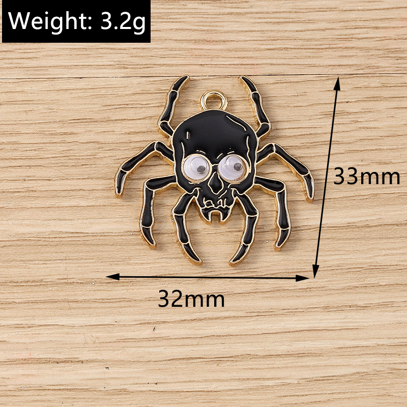 10pcs Cartoon Spider Enamel Charms for Jewelry Making - Image 6