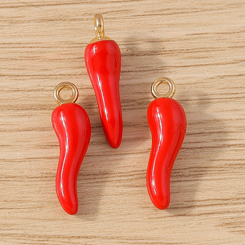 10pcs Colorful Resin Chili Pepper Charms 5x19mm for Jewelry Making DIY Crafts - Image 2