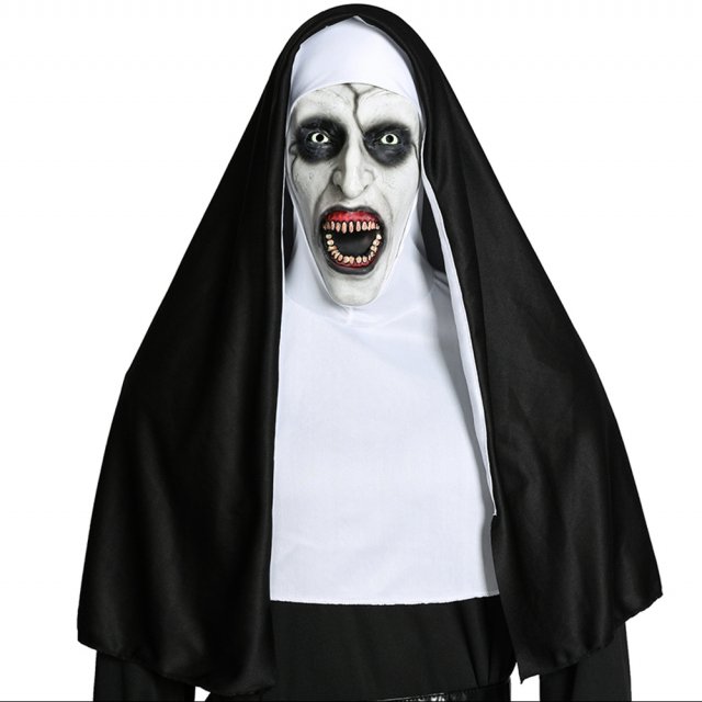 Valak The Nun Cosplay Mask – Scary Halloween Terror Costume Prop