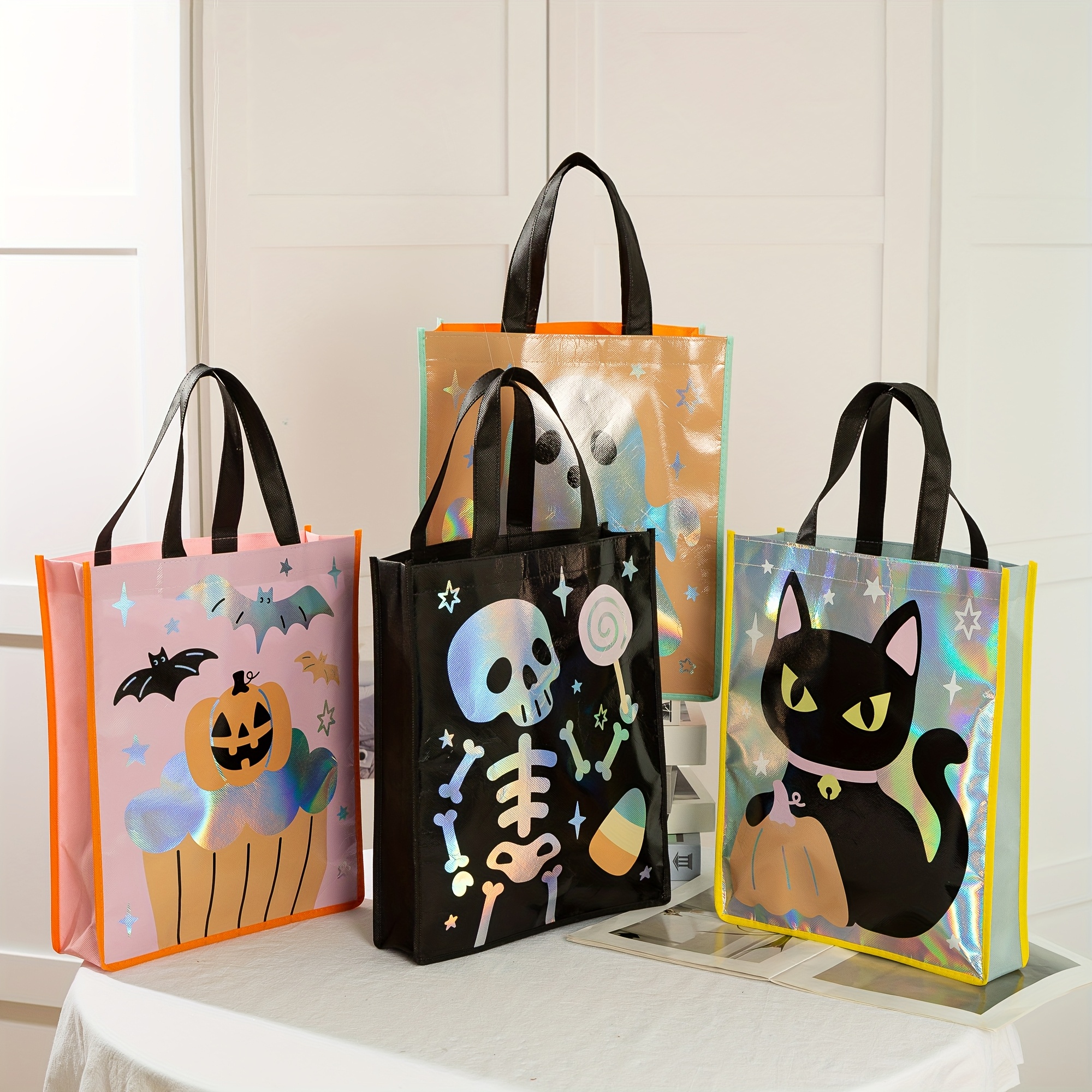 Halloween Trick or Treat Bags – Non-Woven Gift Bags with Festive Designs - Image 2
