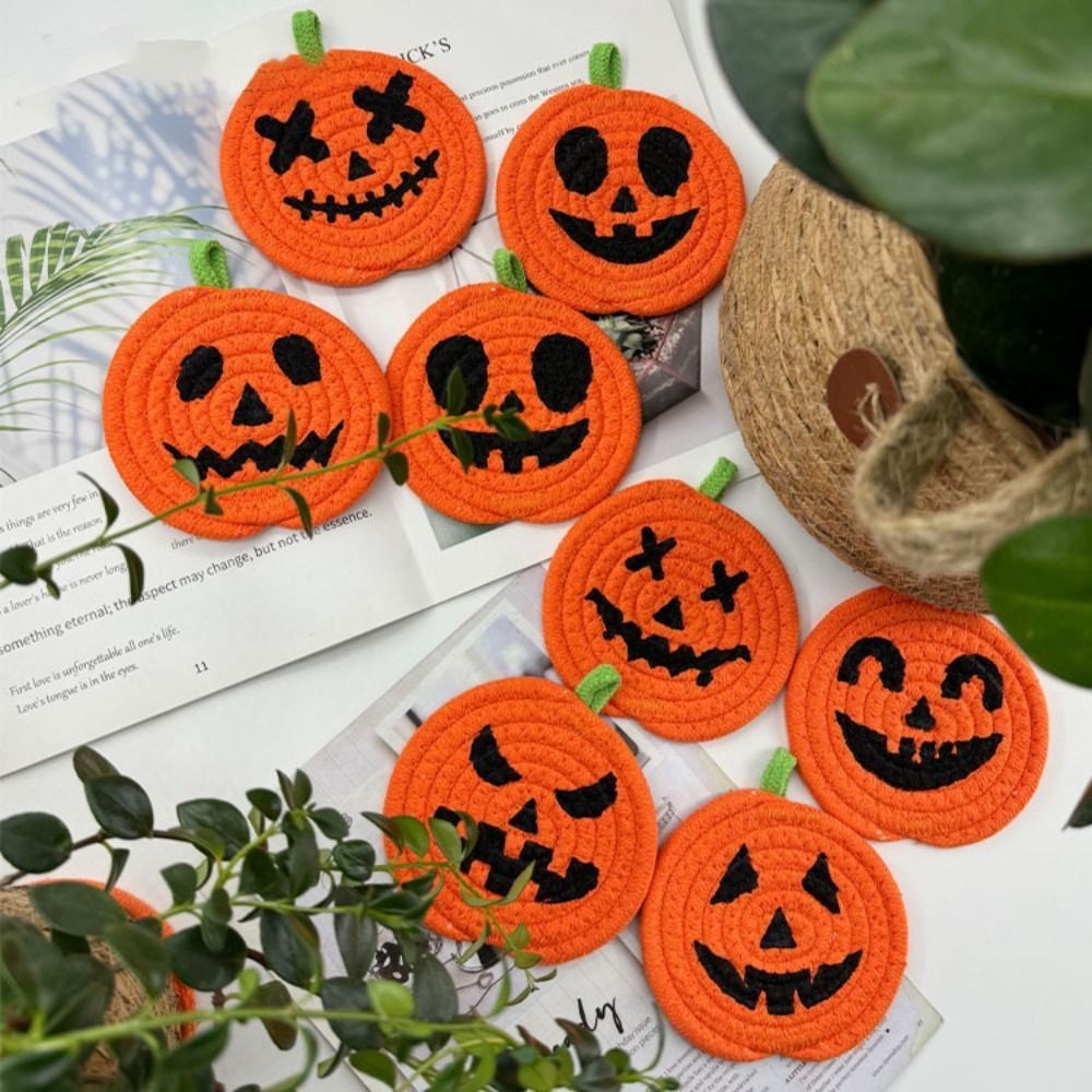 Halloween Pumpkin Coasters Set - Image 6