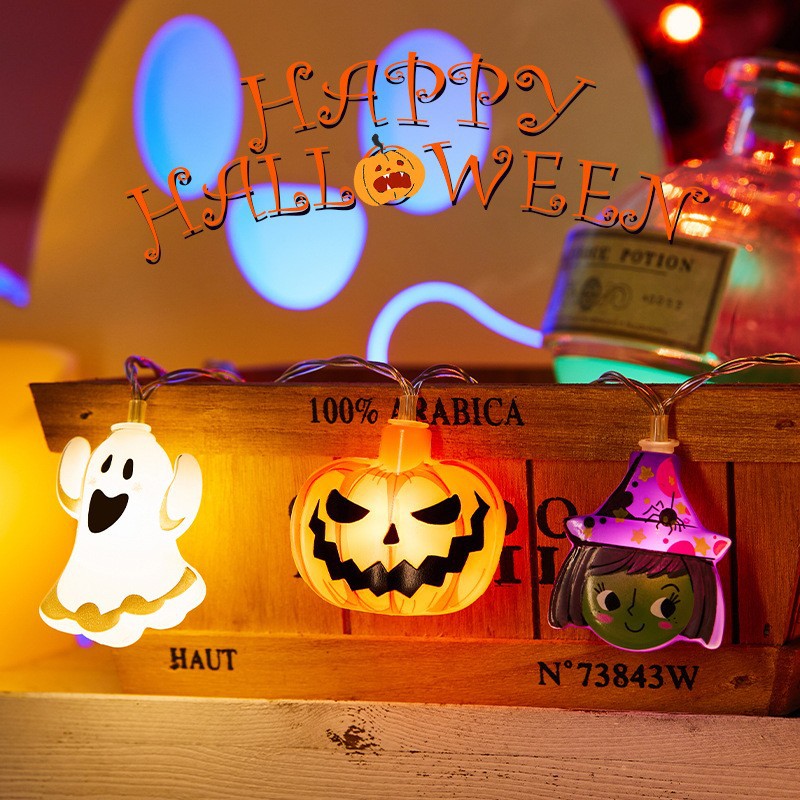 Halloween LED String Lights Pumpkin Ghost Spider Decoration 3M - Image 2