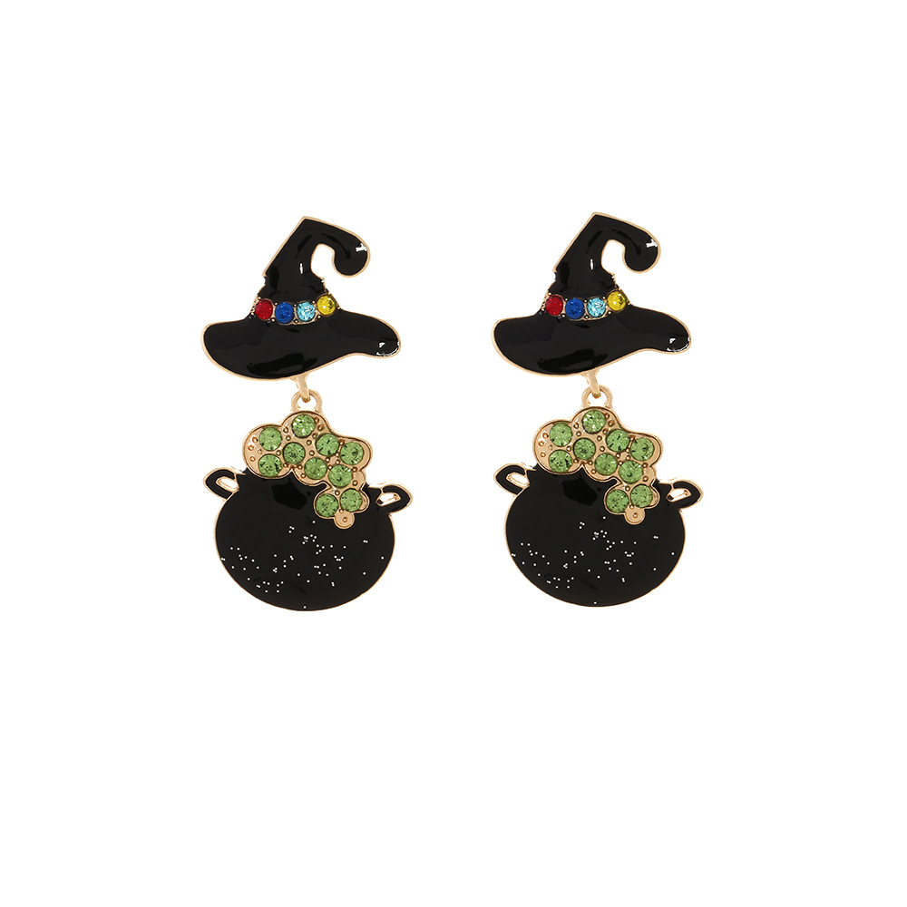 Halloween Wizard Hat Drop Earrings - Image 5
