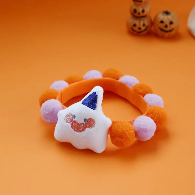 Halloween & Christmas Cat Plush Ball Collar – Cute Pet Necklace for Cats & Small Dogs - Image 2