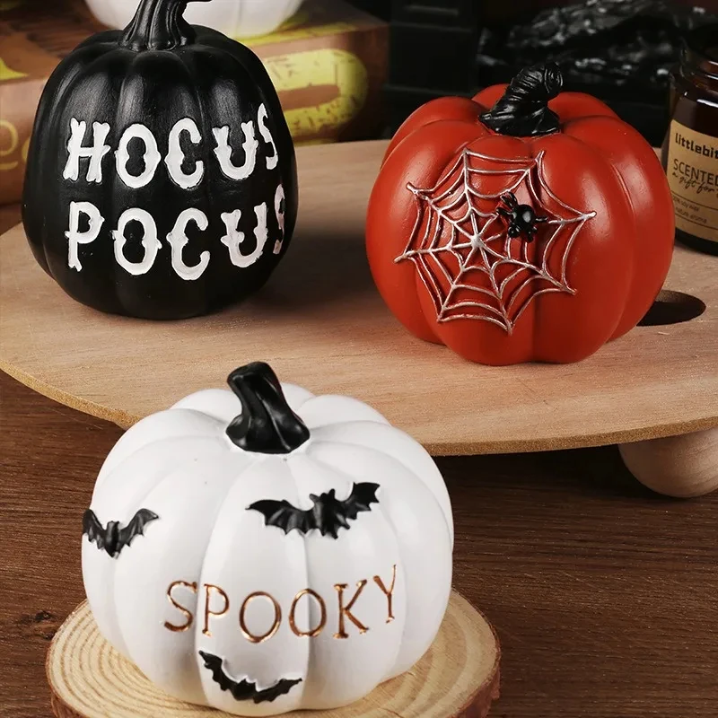 Spooky Halloween Pumpkin Table Ornament - Hocus Pocus Ghost Festival Decoration - Image 2