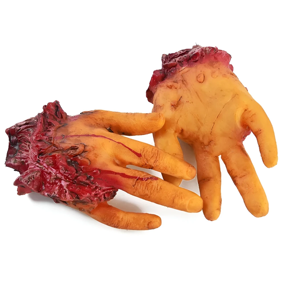 Halloween Bloody Severed Hand and Foot with Hook – Scary Hanging Decoration - Image 6