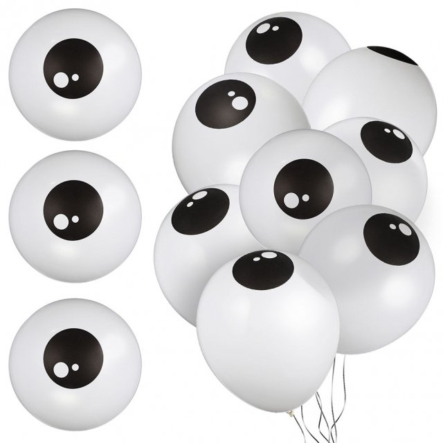 100Pcs Eyeball Latex Balloons - Halloween Terror Party Decorations