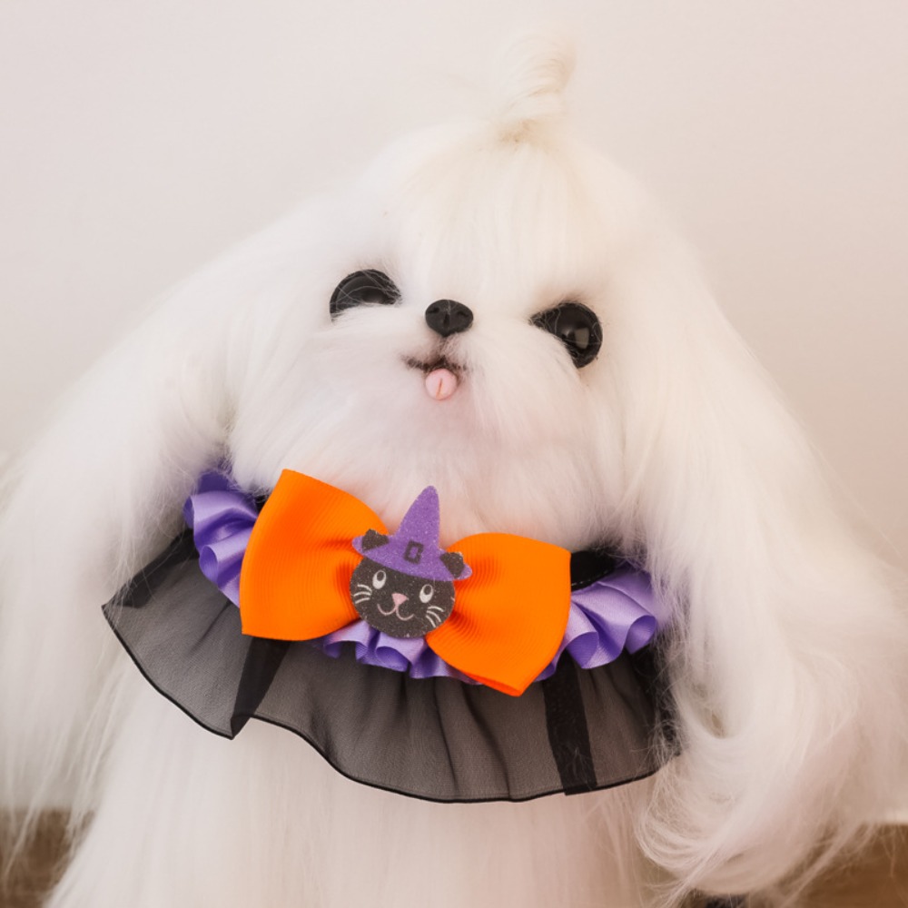 Halloween Pet Collar with Pumpkin Bow & Bat Wings for Cats and Dogs - Image 3