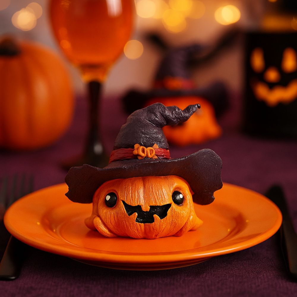 Halloween Cartoon Pumpkin Ornament Resin Ghost Decoration - Image 2