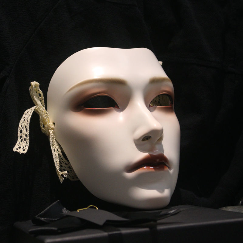 Hand-Painted Antique Hanfu Mask for Halloween & Cosplay