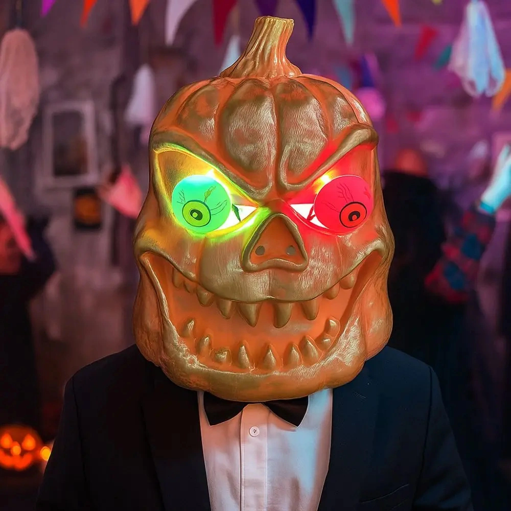 Funny Halloween Pumpkin Mask - Breathable Novelty Headwear for Trick or Treat - Image 5