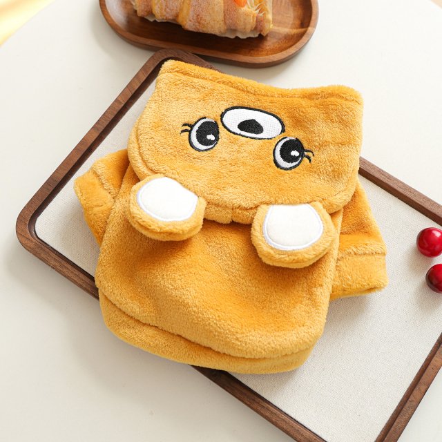 Yellow Bear Ear Pullover Sweater for Dogs and Cats