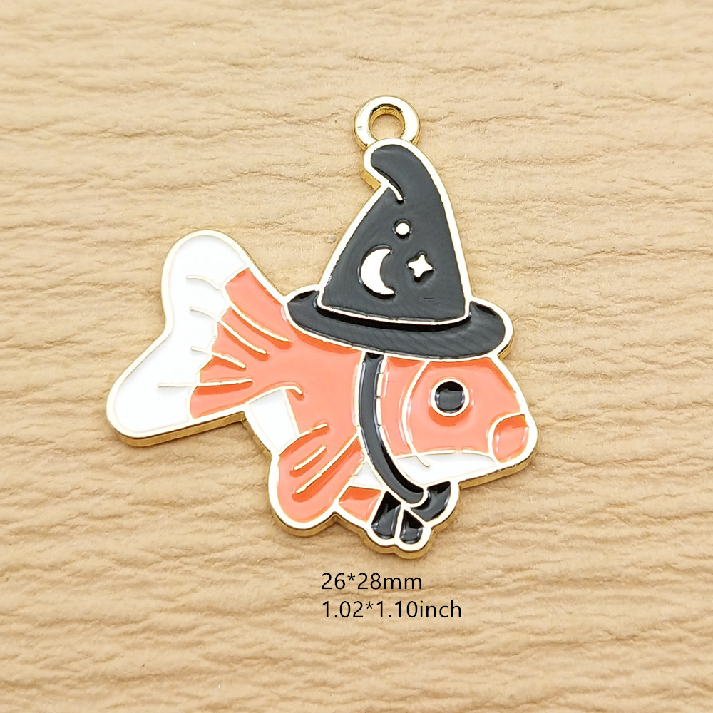10pcs Colorful Cartoon Fish Charms for DIY Jewelry Making - Image 3
