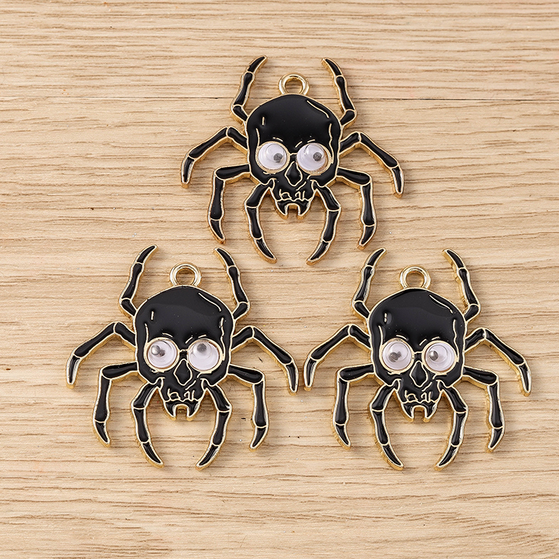 10pcs Cartoon Spider Enamel Charms for Jewelry Making - Image 4