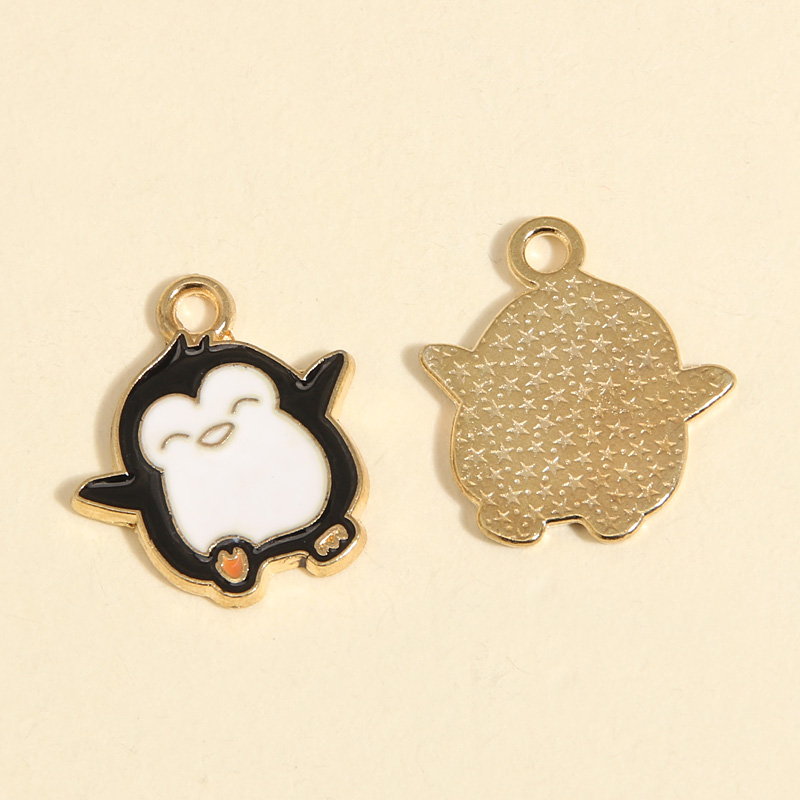 10pcs Gold Penguin Charms for DIY Jewelry Making - Image 5