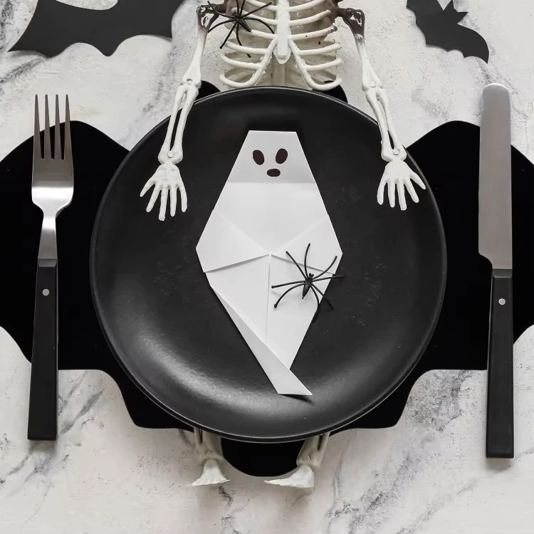 Halloween Bat Cutlery Mat - Ghost Festival Dinner Party Table Mat - Image 3