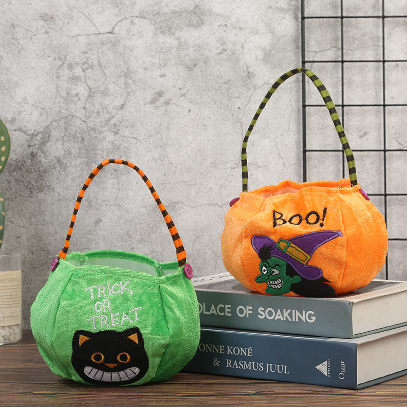 5pcs Halloween Candy & Gift Bags for Kids – Cartoon Treat Bags for Parties - Image 2