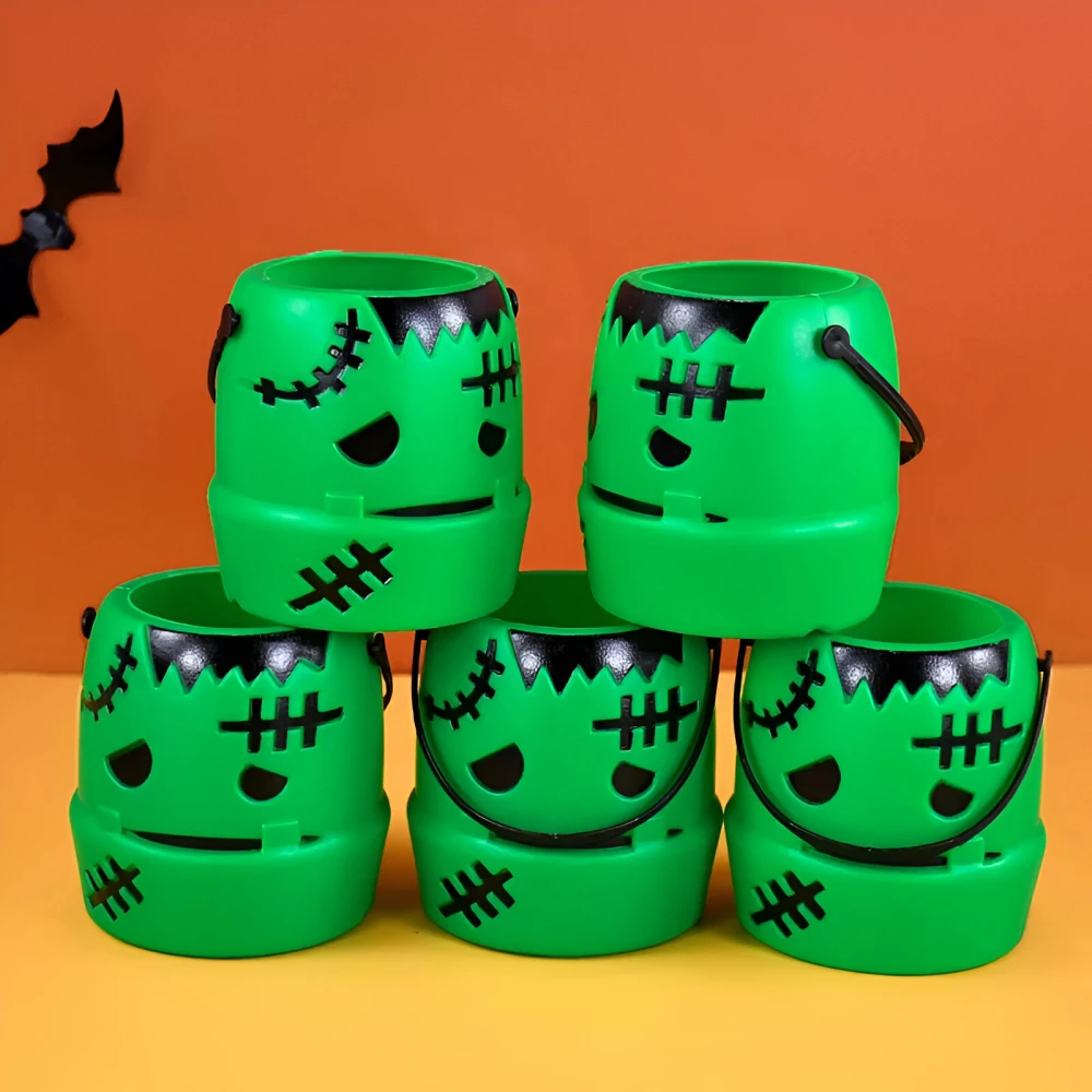 Halloween Pumpkin Buckets for Kids – Trick or Treat Candy Holders - Image 3
