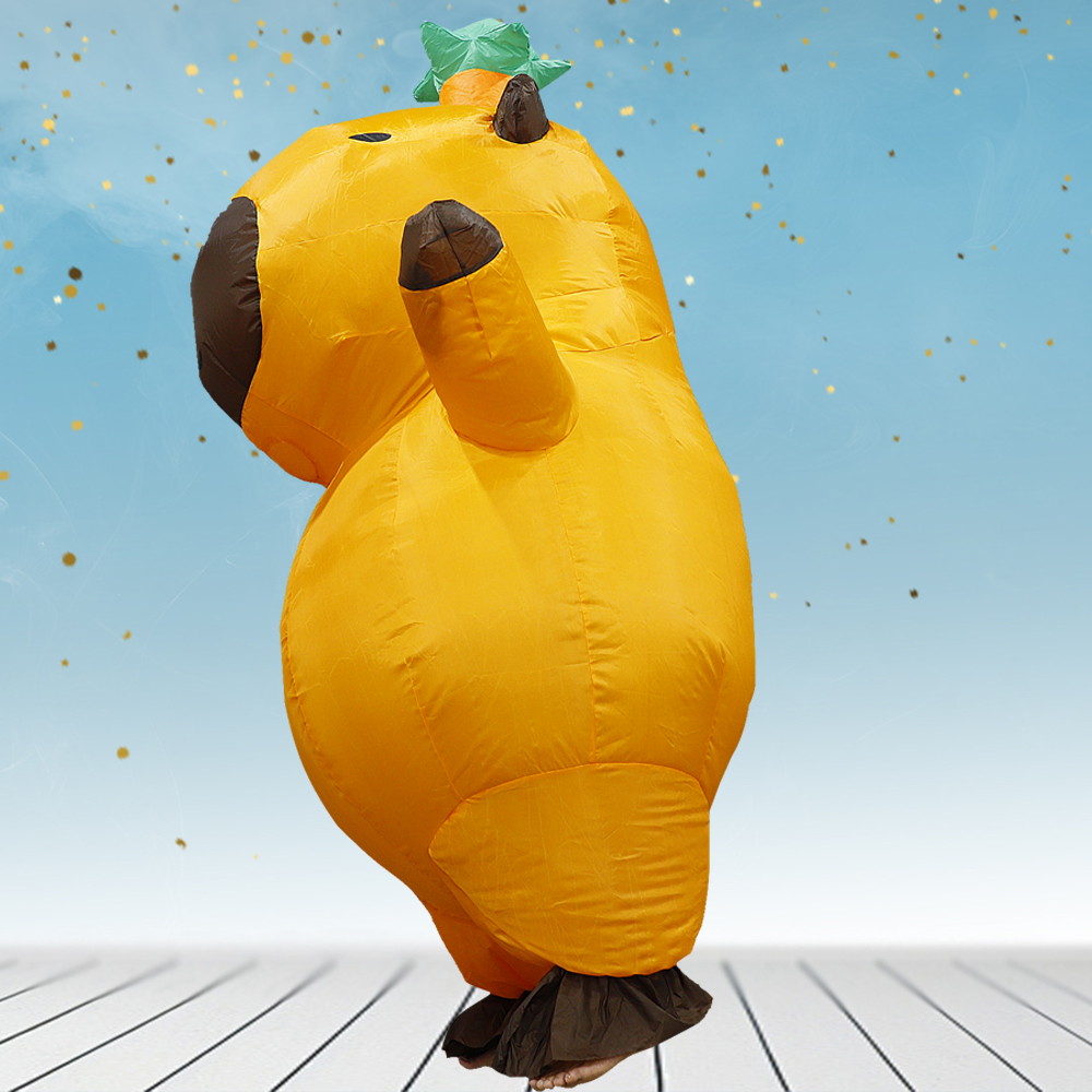 Adult Capybara Inflatable Costume Funny Blow Up Suit for Halloween & Parties - Image 4