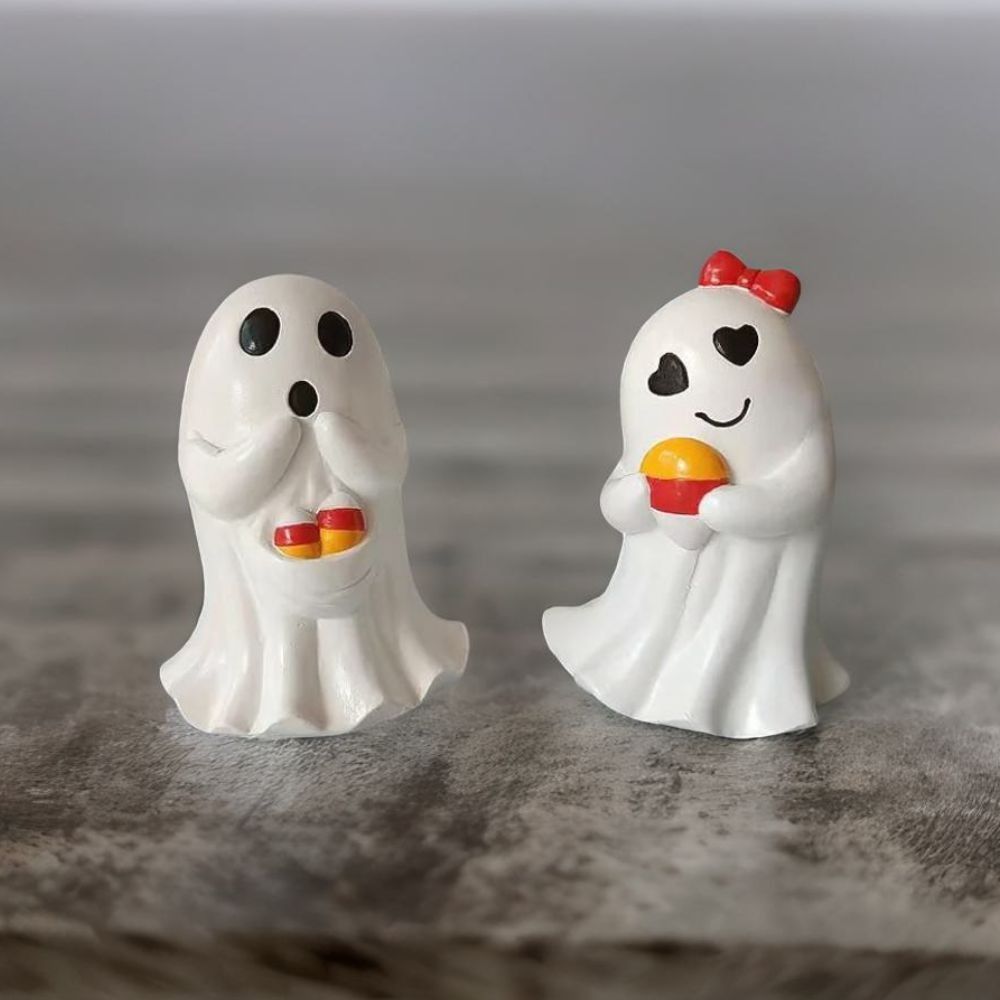 Cute Resin Halloween Ghost Figurine - Image 4