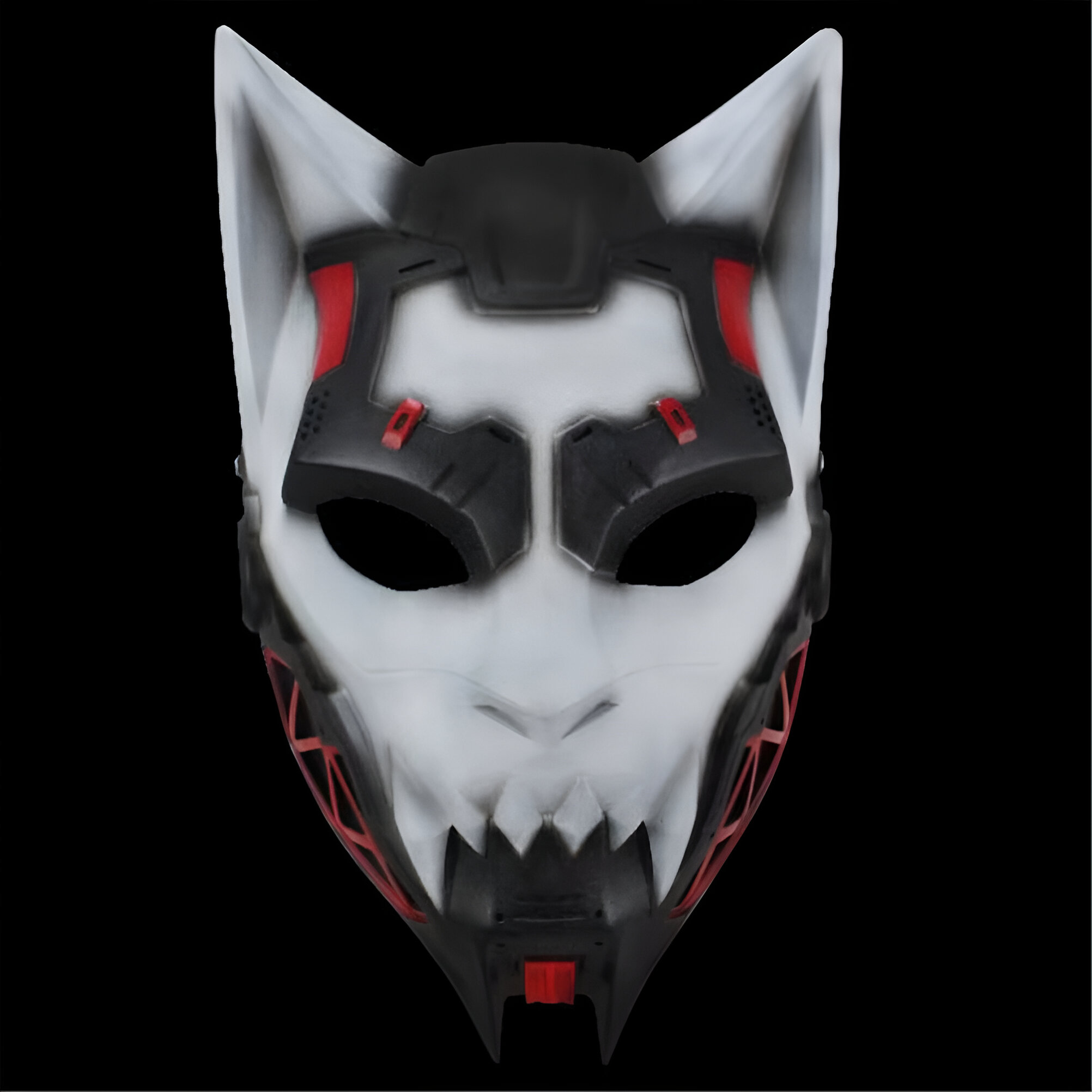 Halloween White Wolf Demon Mask Full Face Cosplay Costume Mask - Image 3